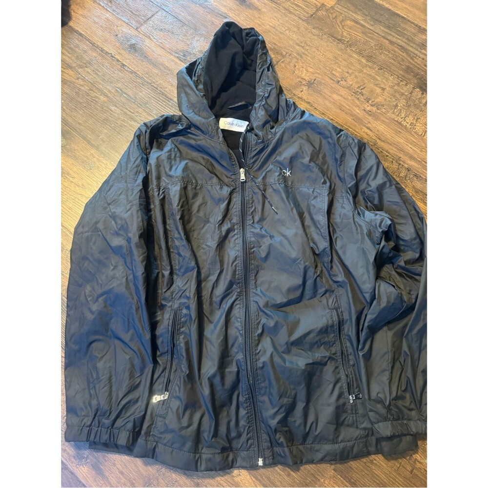 Calvin Klein Women’s Black Hooded Windbreaker Jacket